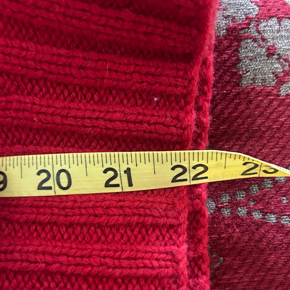 Ralph Lauren MED Red/Green hand knit Fair Isle 100% lambs wool Sweater - Picture 9 of 11